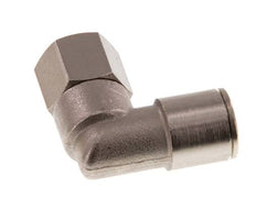 Raccord enfichable coudé 90deg 10mm x G1/4'' avec filets femelles Laiton NBR Rotatif