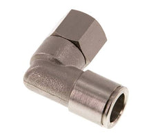 Raccord enfichable coudé 90deg 10mm x G1/4'' avec filets femelles Laiton NBR Rotatif