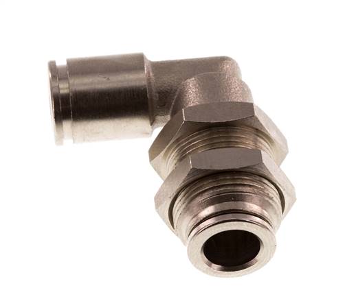 raccord enfichable coudé 90deg 8mm laiton NBR Bulkhead