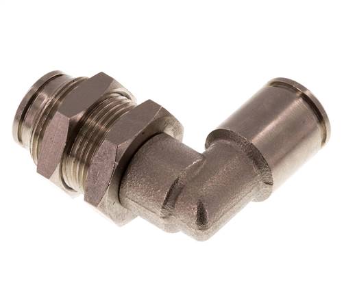 raccord enfichable coudé 90deg 8mm laiton NBR Bulkhead