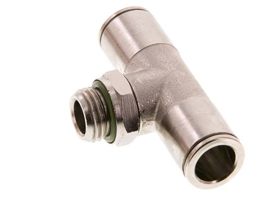 té en ligne 10mm x G1/4'' Raccord enfichable à filets mâles en laiton FKM rotatif
