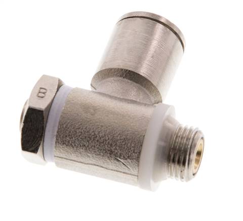 Vanne de régulation de débit Coude de sortie de compteur 8 mm - G1/8'' Banjo à vis fendue en laiton