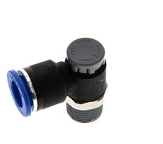 Vanne de régulation de débit Coude de sortie de compteur 12 mm - R3/8'' Laiton/ Contre-écrou PA 66