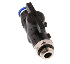 Vanne à boule droite à 2 voies 8 mm - G1/4'' plastique/laiton