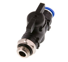 Vanne à boule droite à 2 voies 8 mm - G1/4'' plastique/laiton