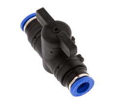 Vanne à boule droite à 2 voies 8 mm Plastique/laiton