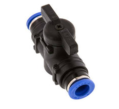 Vanne à boule droite à 2 voies 8 mm Plastique/laiton