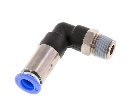 Raccord à Enfoncer 8mm & R1/4'' Mâle Coude Autobloquant en Laiton/PBT 0-10bar (0-145psi