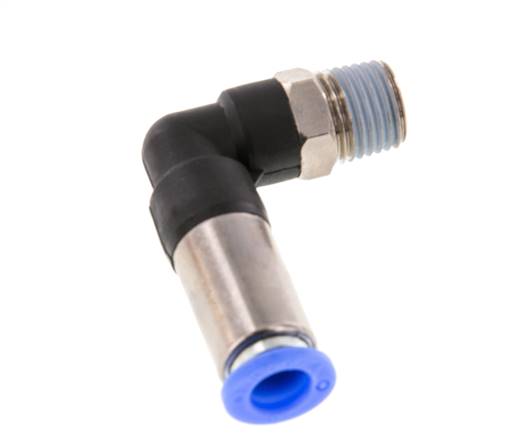 Raccord à Enfoncer 8mm & R1/4'' Mâle Coude Autobloquant en Laiton/PBT 0-10bar (0-145psi