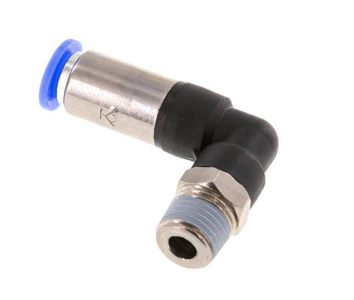 Raccord à Enfoncer 8mm & R1/4'' Mâle Coude Autobloquant en Laiton/PBT 0-10bar (0-145psi