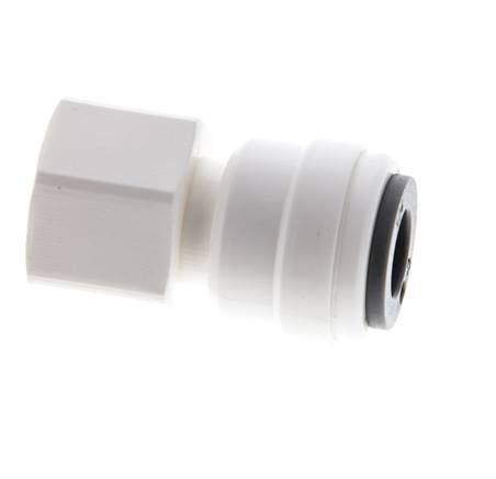 Raccord enfichable 1/4'' x 1/8'' NPT avec filets femelles POM EPDM [10 pièces].