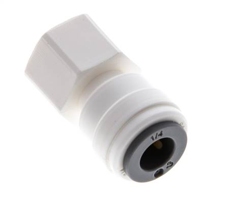 Raccord enfichable 1/4'' x 1/8'' NPT avec filets femelles POM EPDM [10 pièces].