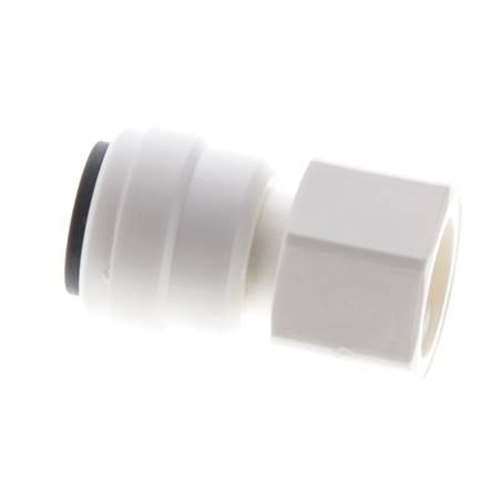 Raccord enfichable 1/4'' x 1/8'' NPT avec filets femelles POM EPDM [10 pièces].