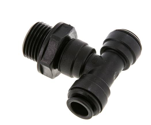 Té en ligne 10mm x G1/2'' Raccord enfichable à filets mâles Laiton NBR Rotatif