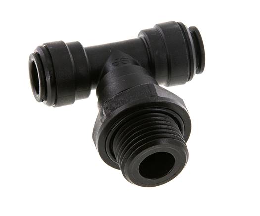 Té en ligne 10mm x G1/2'' Raccord enfichable à filets mâles Laiton NBR Rotatif