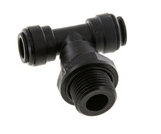 Té en ligne 10mm x G1/2'' Raccord enfichable à filets mâles Laiton NBR Rotatif