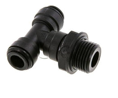 Té en ligne 10mm x G1/2'' Raccord enfichable à filets mâles Laiton NBR Rotatif