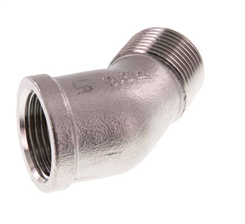 Rp 3/4'' x R 3/4'' F/M Raccord coudé 45° en acier inoxydable 16 Bar