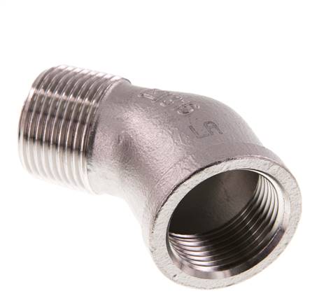 Rp 3/4'' x R 3/4'' F/M Raccord coudé 45° en acier inoxydable 16 Bar