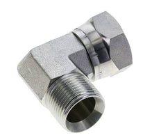 Raccord coudé 90° en acier zingué G 1'' M/F 150 Bar - Hydraulique