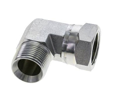 Raccord coudé 90° en acier zingué G 1'' M/F 150 Bar - Hydraulique