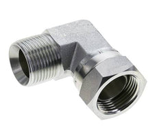 Raccord coudé 90° en acier zingué G 1'' M/F 150 Bar - Hydraulique
