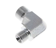 Raccord réducteur angulaire 90deg G3/8'' x G1/2'' Acier haute pression 60° Cône 325bar (4566.25psi) Hydraulique