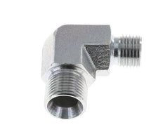 Raccord réducteur angulaire 90deg G3/8'' x G1/2'' Acier haute pression 60° Cône 325bar (4566.25psi) Hydraulique