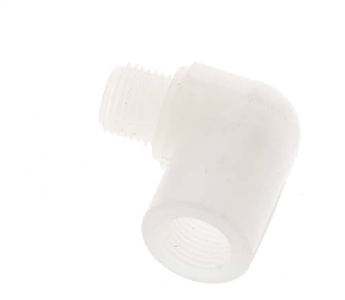 Raccord coudé 90deg G1/8'' mâle x femelle PVDF 10bar (140.5psi) FDA