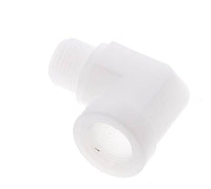Raccord coudé 90deg G3/8'' mâle x femelle Polypropylène (pp) 10bar (140.5psi) FDA