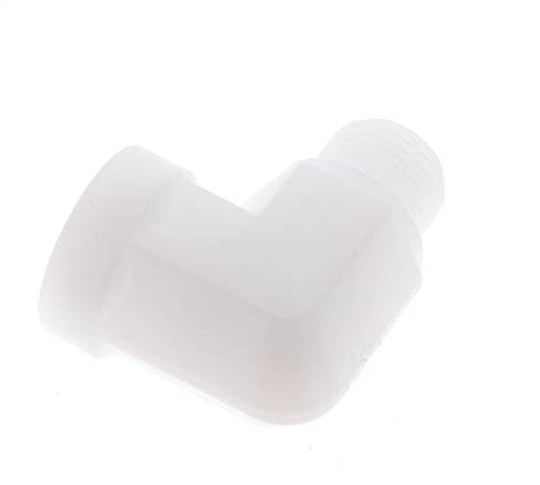 Raccord coudé 90deg G3/8'' mâle x femelle Polypropylène (pp) 10bar (140.5psi) FDA