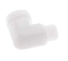 Raccord coudé 90deg G3/8'' mâle x femelle Polypropylène (pp) 10bar (140.5psi) FDA