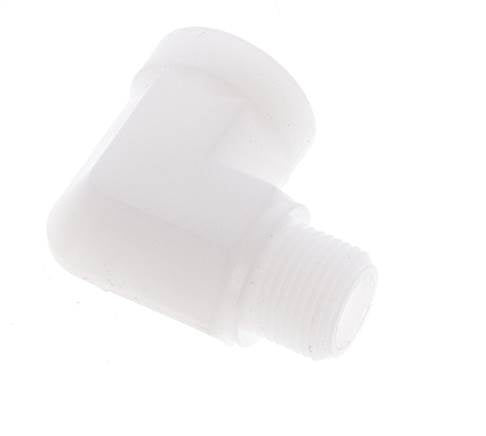 Raccord coudé 90deg G3/8'' mâle x femelle Polypropylène (pp) 10bar (140.5psi) FDA