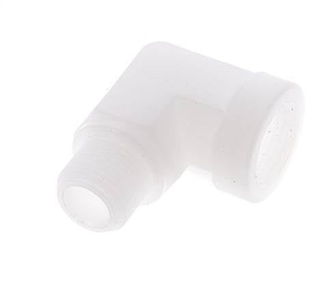 Raccord coudé 90deg G3/8'' mâle x femelle Polypropylène (pp) 10bar (140.5psi) FDA