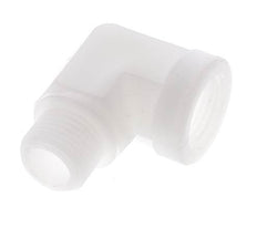 Raccord coudé 90deg G1/2'' mâle x femelle Polypropylène (pp) 10bar (140.5psi) FDA