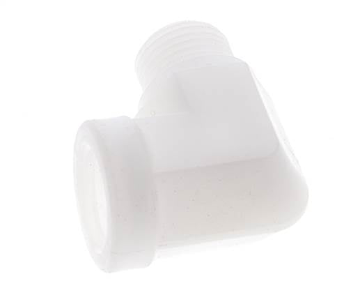 Raccord coudé 90deg G1/2'' mâle x femelle Polypropylène (pp) 10bar (140.5psi) FDA