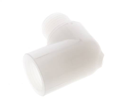 Raccord coudé 90deg G1/2'' mâle x femelle PVDF 10bar (140.5psi) FDA
