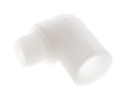 Raccord coudé 90deg G1/2'' mâle x femelle PVDF 10bar (140.5psi) FDA