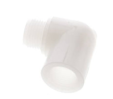 Raccord coudé 90deg G1/2'' mâle x femelle PVDF 10bar (140.5psi) FDA