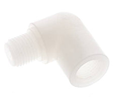 Raccord coudé 90deg G1/4'' mâle x femelle PVDF 10bar (140.5psi) FDA