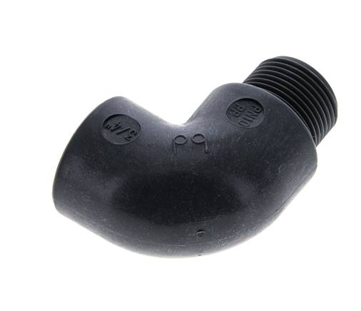 Raccord coudé 90deg G3/4'' mâle x femelle Polypropylène (pp) 10bar (140.5psi) FDA