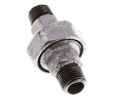 R 1/2'' Fonte zinguée Embout double 3 pièces à étanchéité conique 25 Bar