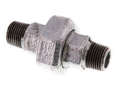 R 1/2'' Fonte zinguée Embout double 3 pièces à étanchéité conique 25 Bar