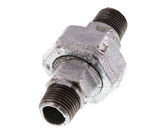 R 1/2'' Fonte zinguée Embout double 3 pièces à étanchéité conique 25 Bar