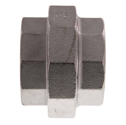 Rp 2'' Acier inoxydable Mamelon double 3-pièces avec joint conique 16 Bar