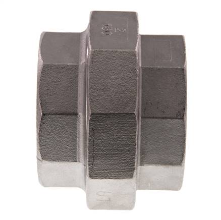 Rp 2'' Acier inoxydable Mamelon double 3-pièces avec joint conique 16 Bar