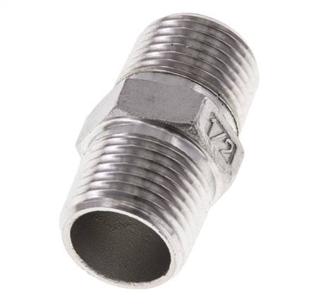 1/2'' NPT Mamelon double en acier inoxydable 16 Bar