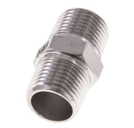 1/2'' NPT Mamelon double en acier inoxydable 16 Bar