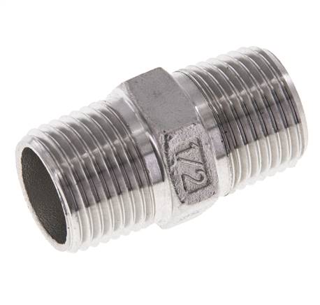 1/2'' NPT Mamelon double en acier inoxydable 16 Bar