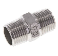 1/2'' NPT Mamelon double en acier inoxydable 16 Bar